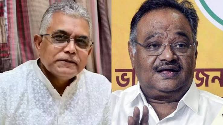 ফের বিজেপির প্রাক্তন রাজ্য সভাপতি দিলীপ ঘোষের পাশে দাঁড়ালেন শমীক ভট্টাচার্য।