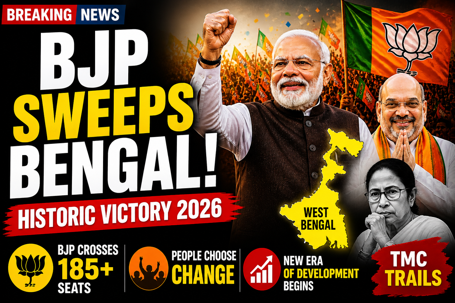 Broadcast India | Bengal Elections 2026: BJP’s Landmark Victory Signals a New Political Era